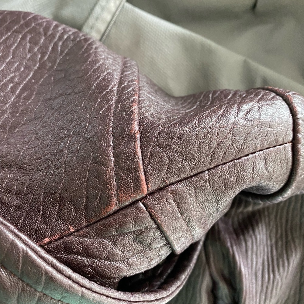 Mackage Lisa Pebbled Leather Jacket Bordeaux Size M - Picture 7 of 8